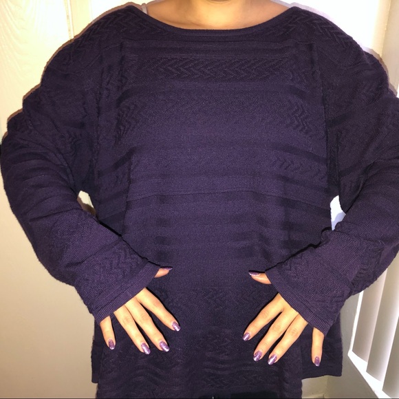 Plus Size Purple Sweater | 3X Croft + Barrow - Picture 6 of 8
